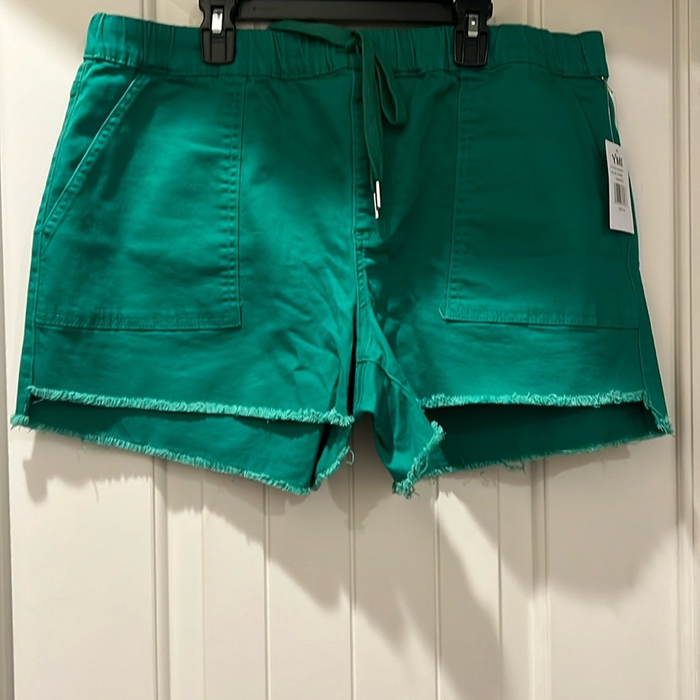 YMI Green Jogger Shorts with Drawstring Size XL‎